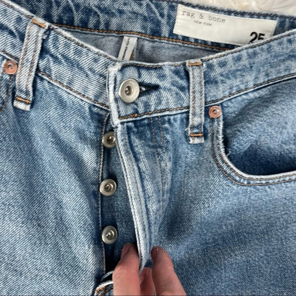 Rag & Bone Rosa Mid-Rise Cropped Flare Jeans Denim Casual Women’s 25 - Picture 8 of 11